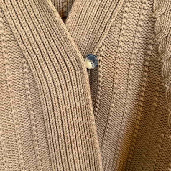 Chloé  Brown Cable Knit Cardigan Sweater – Women’s Size Med - Picture 7 of 14
